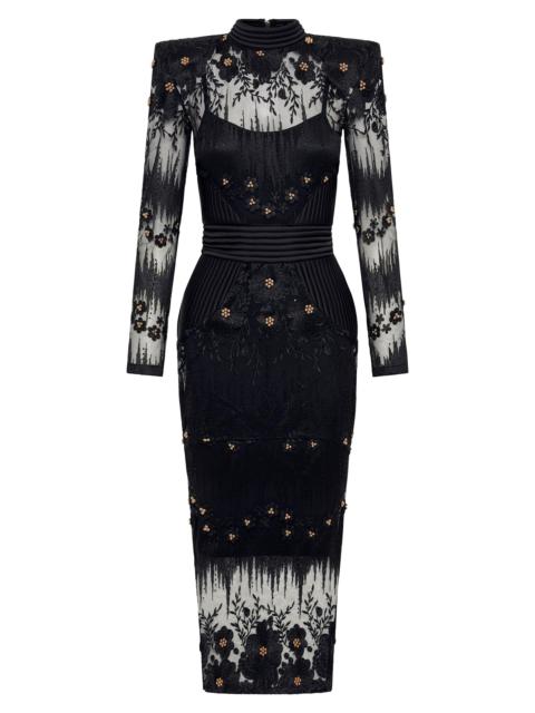 ZHIVAGO Women's L'Artiste Embellished Midi-Dress - Black