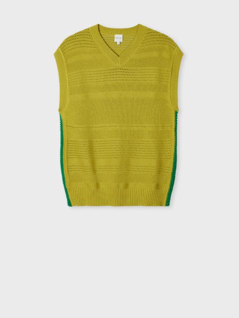 Paul Smith Lime Textured Cotton Knitted Vest