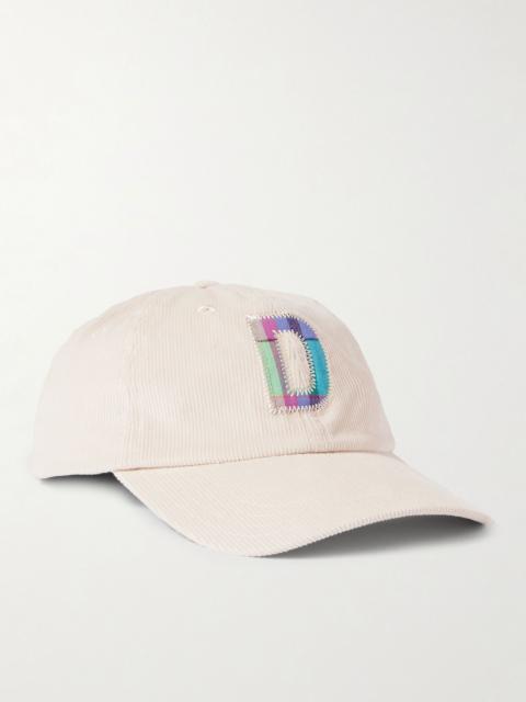 Drake's Logo-Appliquéd Cotton-Corduroy Baseball Cap Cream