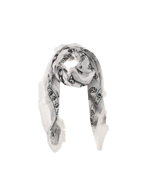 Alexander McQueen skull fringed scarf