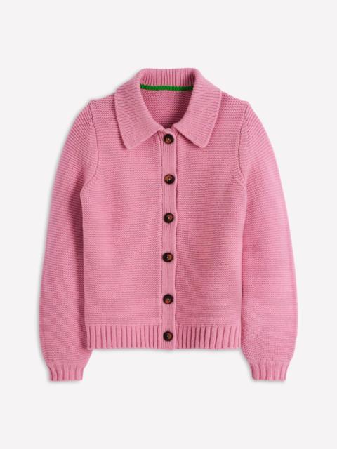 BODEN Chunky Collar Knitted Jacket-Blush Pink