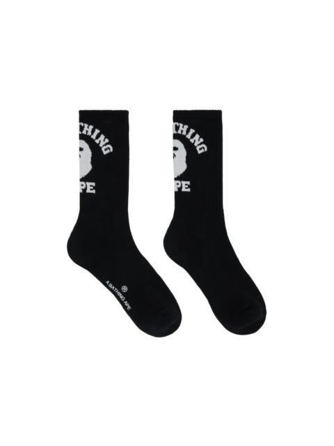 A BATHING APE® Black College Socks