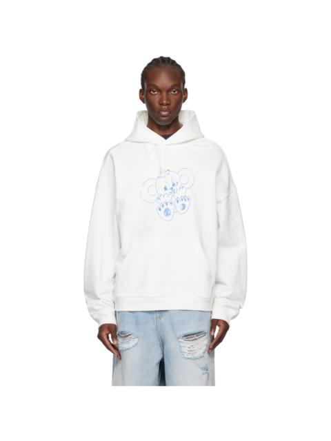 We11done White Monster Hoodie