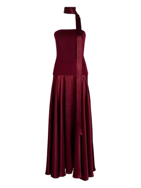 ESSE Studios Illi tie-neck strapless maxi dress