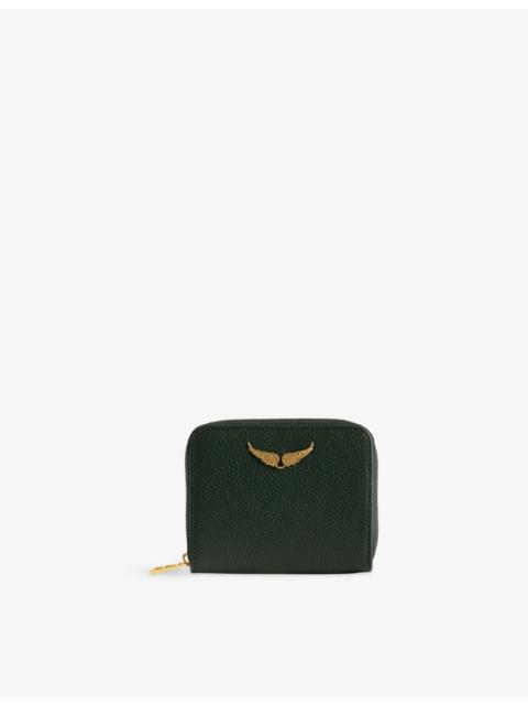 Zadig & Voltaire ZV mini logo-plaque leather coin purse