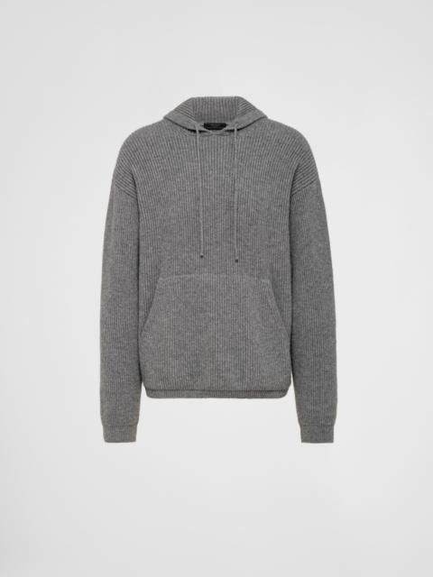 Cashmere knit hoodie