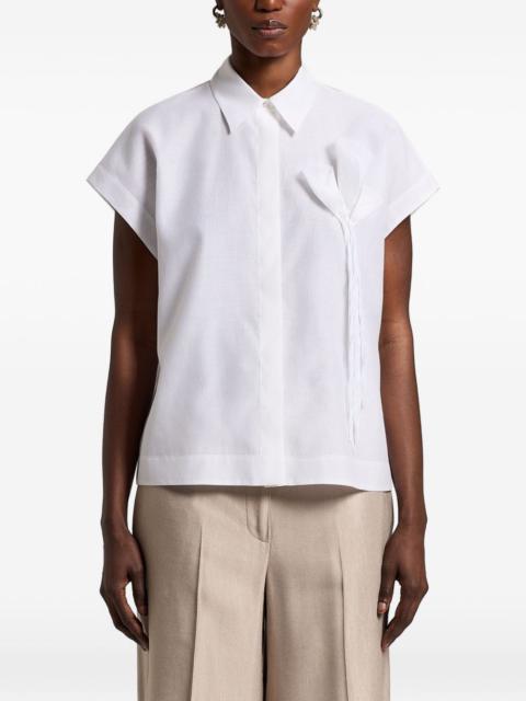 PESERICO floral appliqué shirt