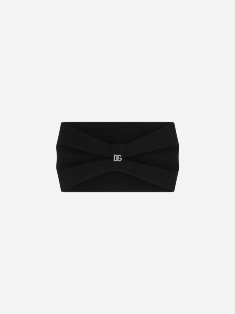 Dolce & Gabbana Jersey headband with DG logo