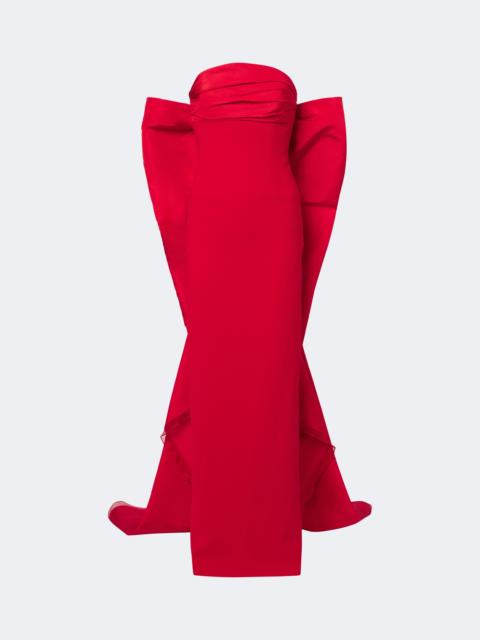 CAROLINA HERRERA Bow-detail bustier gown