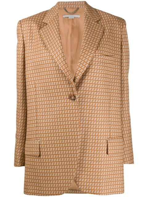 Stella McCartney abstract pattern single-breasted blazer
