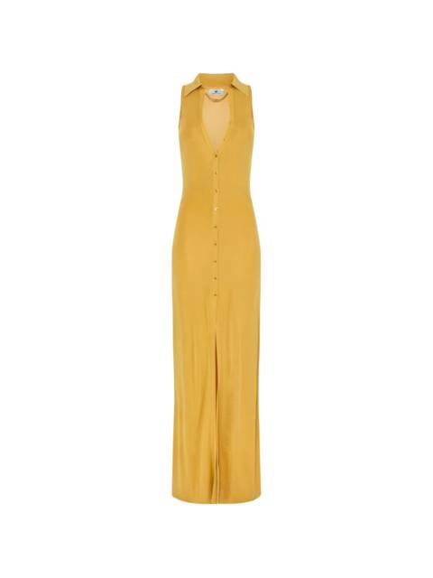 ELISABETTA FRANCHI shirt-collar maxi dress