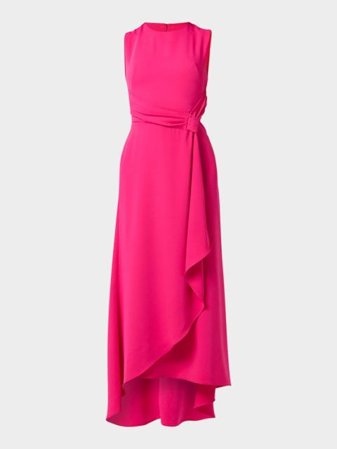 Shoshanna Evie Sleeveless Draped A-Line Maxi Dress