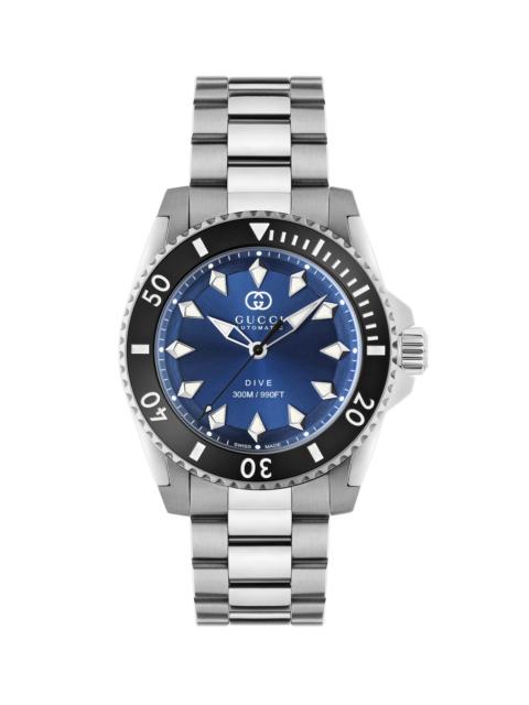 GUCCI Men's Dive Stainless Steel Bracelet Watch/40MM - Blue Steel Black