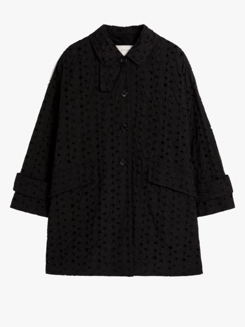 HUMBIE BLACK EMBROIDERED OVERCOAT