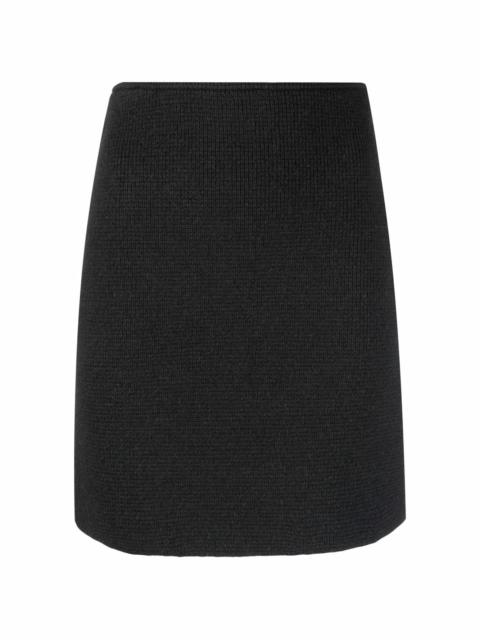 godet-detail knitted mini skirt