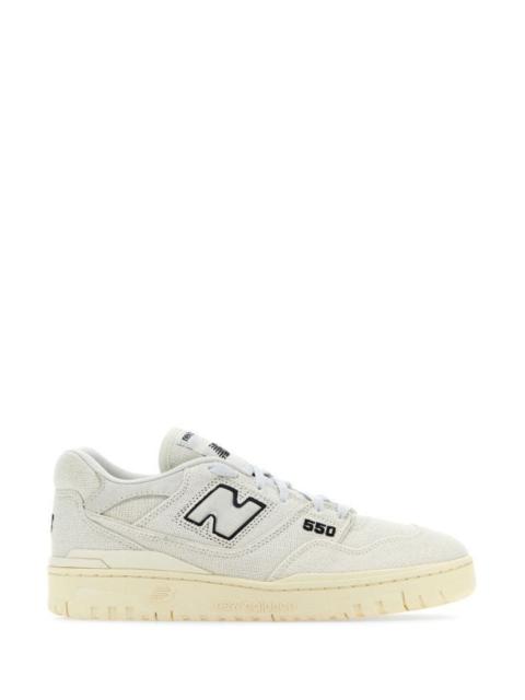 Ivory canvas 550 sneakers