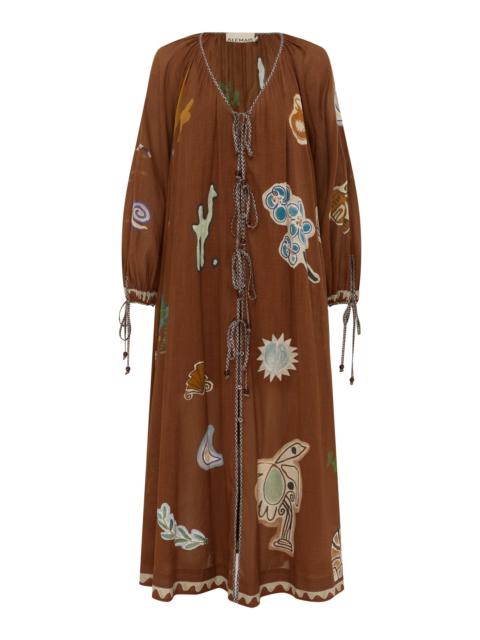 ALÉMAIS Laurence Tie Front Shirtdress