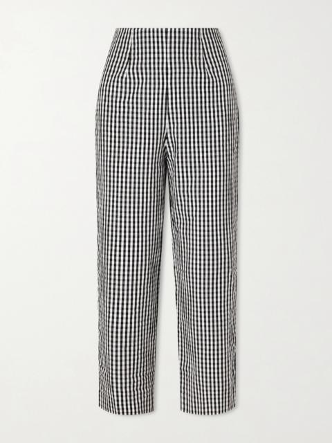 FAITHFULL Claudine Checked Cotton Straight-leg Capri Pants