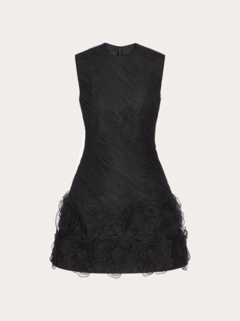 Valentino TULLE ILLUSIONE EMBROIDERED SHORT DRESS