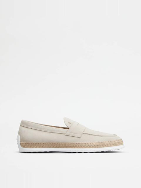 LOAFERS IN SUEDE - BEIGE