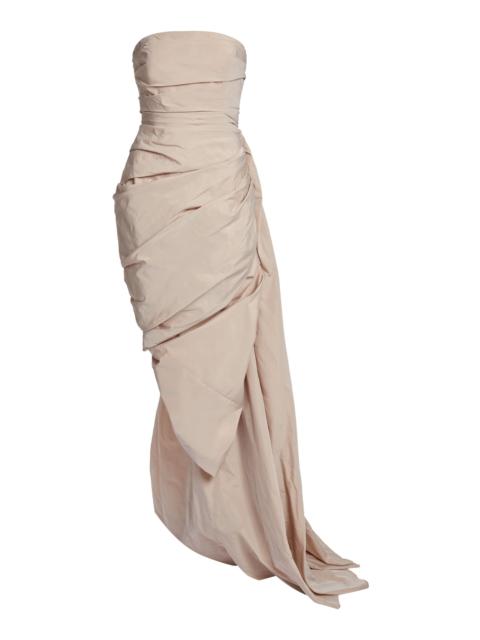 ELIE SAAB Taffeta Maxi Dress neutral