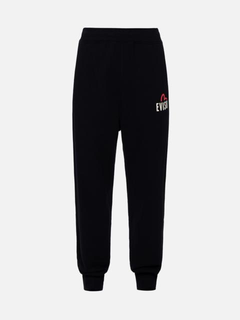 EVISU SEAGULL AND KAMON PRINT SWEATPANTS