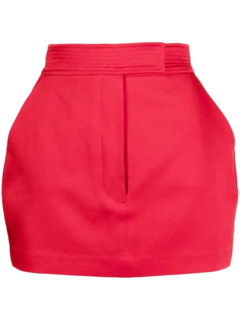 ALEX PERRY high-waisted satin-finish skirt