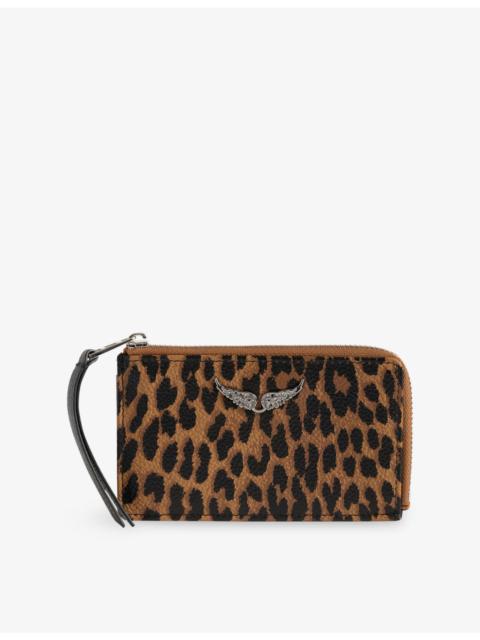 Zadig & Voltaire ZV Leopard Leather Card Holder