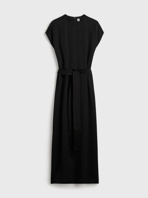 TOTEME Crew satin dress black
