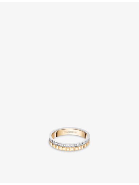 Boucheron Quatre Radiant Edition 18ct yellow-gold, 18ct white-gold and 0.24ct diamond ring