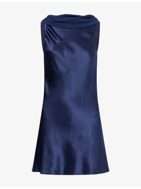 Reformation Jonelle Low-Back Silk Mini Dress