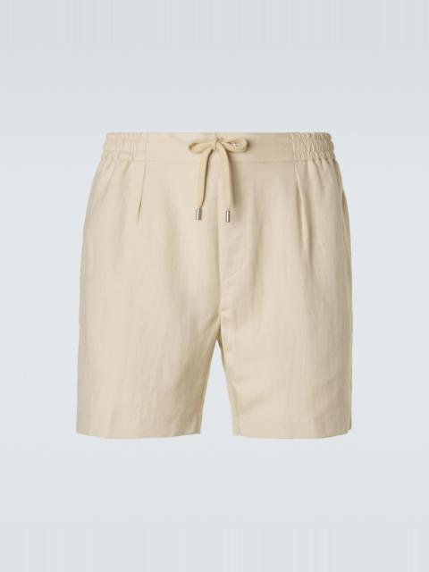 Ralph Lauren Silk and linen pleated shorts