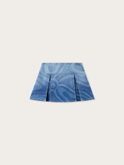 PUCCI MARMO PRINT DENIM SKIRT
