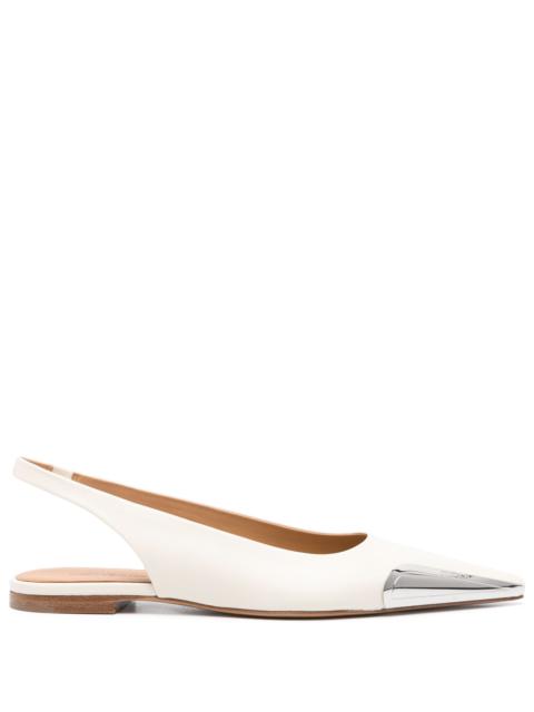 Off-White Allenframe leather ballerina shoes
