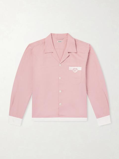 BODE Heart Deco Logo-Appliquéd Cotton-Faille Shirt