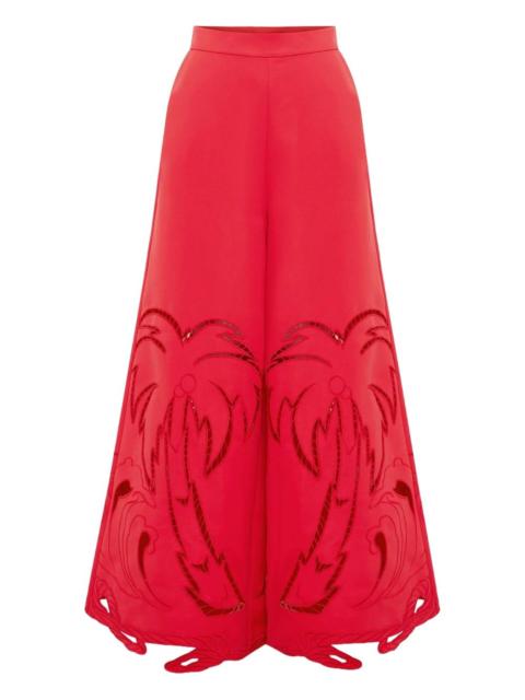 LEO LIN Theodora cutout-detail trousers