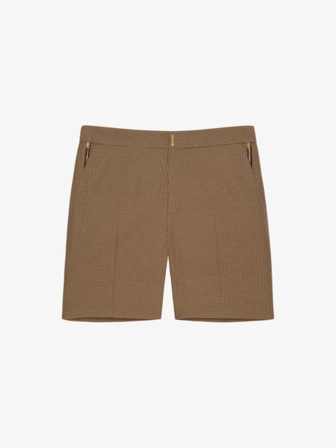 Givenchy BERMUDA IN TECHNICAL FIBER WITH HOUNDSTOOTH PATTERN