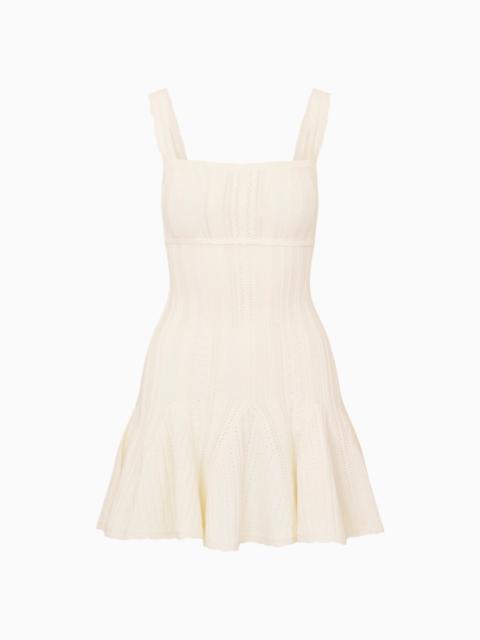 LoveShackFancy Tabatha Stretch Pointelle Mini Dress
