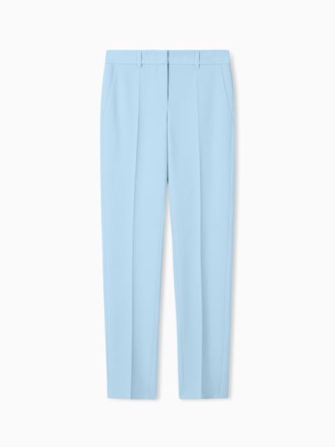 EMPORIO ARMANI CADY CRÊPE TROUSERS WITH BELT LOOPS AND RIB
