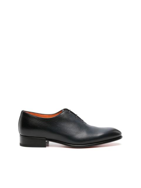 Santoni faded-effect leather Oxford shoes