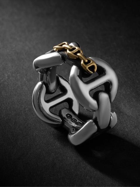 HOORSENBUHS® Affix Quad Sterling Silver and 18-Karat Gold Ring
