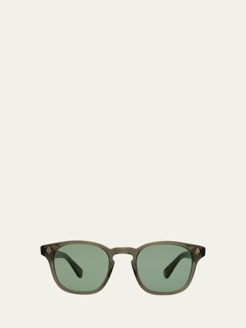 Garrett Leight Men's Ace Acetate Square Sunglasses