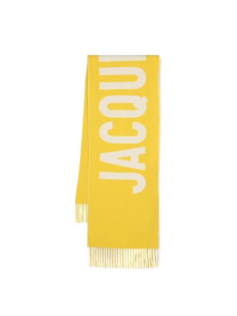 JACQUEMUS intarsia-knit logo scarf