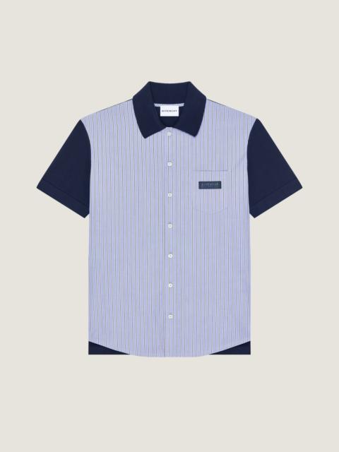 Givenchy STRIPED SHIRT IN COTTON WITH GIVENCHY PARIS GROS GRAIN