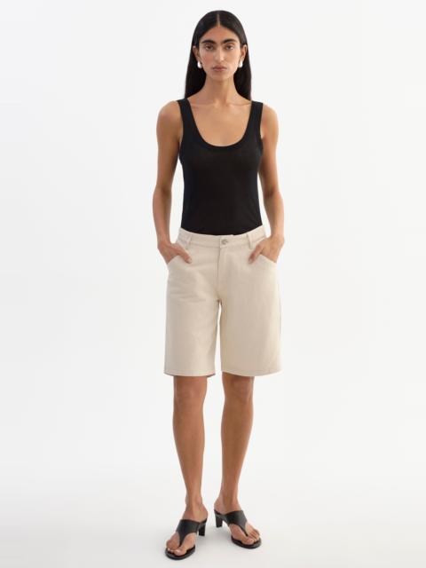 LAMARQUE BARY | Linen Blend Twill Bermuda Shorts