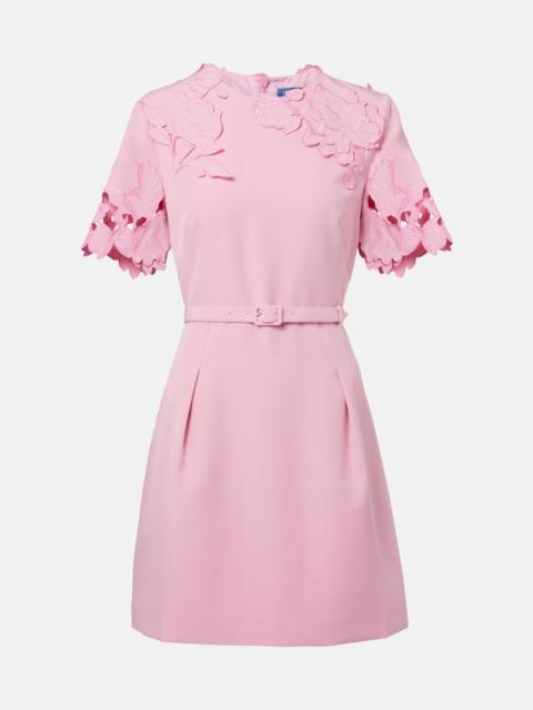 LEO LIN Aurelie floral-appliqué minidress