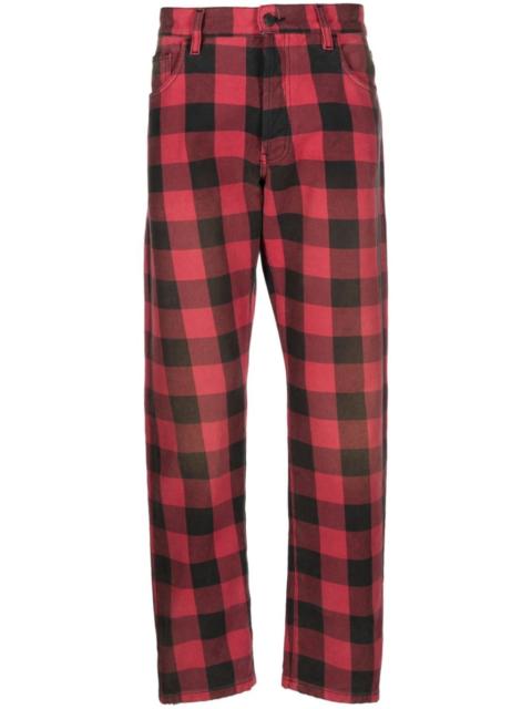 Moschino check-pattern tapered trousers