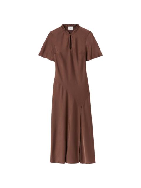 Claudie Pierlot ruffled neck-cutout dress