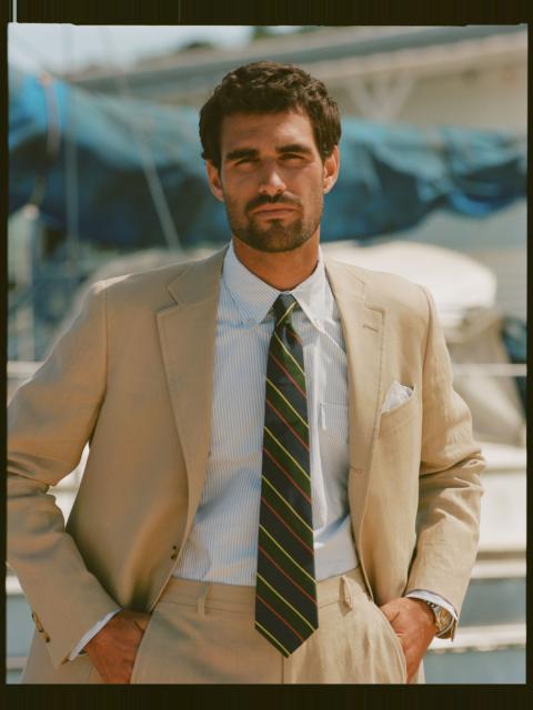 J. PRESS MADE-IN-USA TAN LINEN SPORT COAT