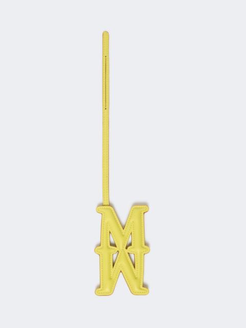 Max Mara Leather Monogram charm - YELLOW